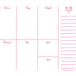 Load image into Gallery viewer, Whimsical Weekly Planner Printable – Black & Pink Options