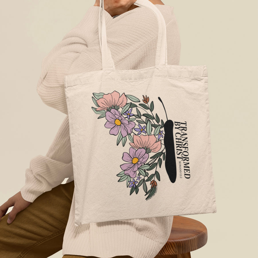 Transformed by Christ - Canvas Tote Bag