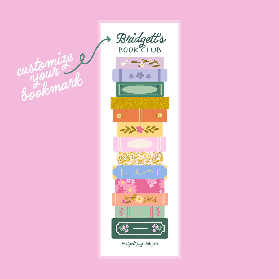 Custom Book Stack Bookmark