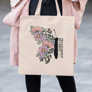 Transformed by Christ - Canvas Tote Bag