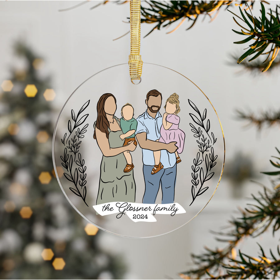 Custom Family Portrait Ornament