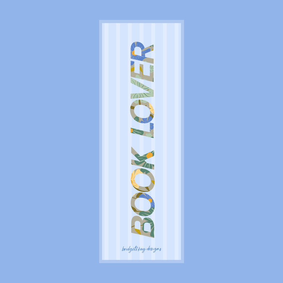 Book Lover Blue Bookmark