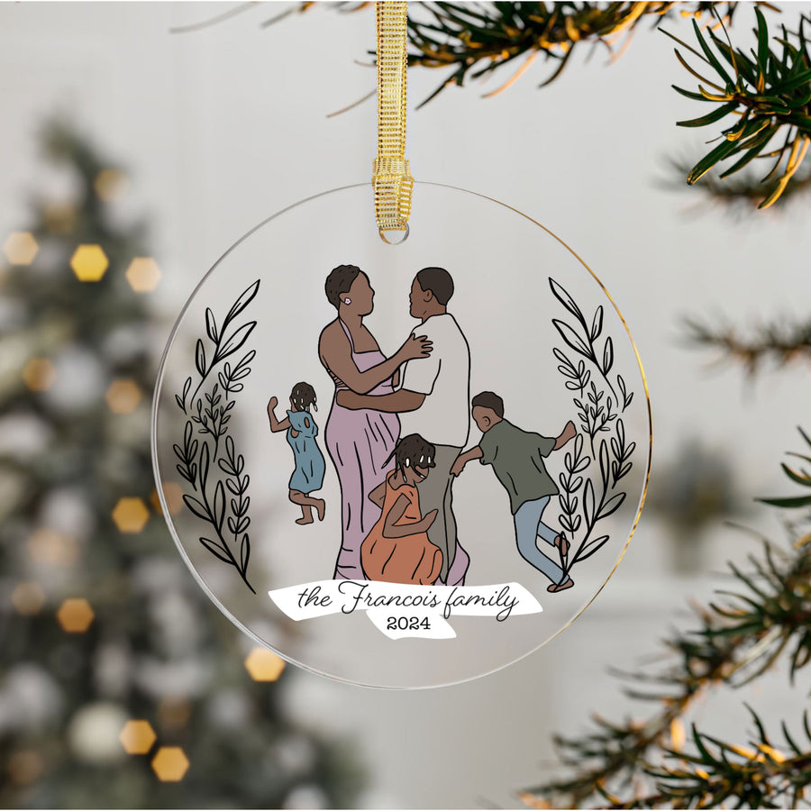 Custom Family Portrait Ornament